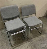 4 Cloth & Metal Chairs