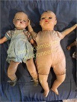 pair of antique dolls- 1 composition