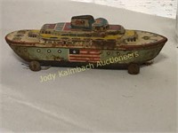 Wyandotte toy battleship toy