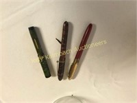 3 Antique bakelite fountain pens