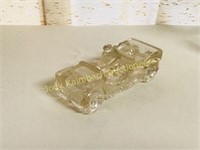 Glass firetruck antique candy container