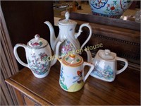 Four Assorted Teapots