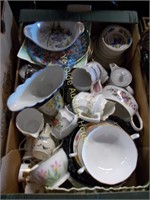 Boxed Lot of Assorted China
