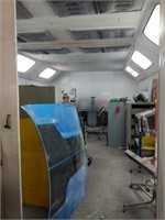 Semi Down Draft Metal Paint Booth, 9’ X 9’ Door,