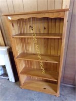 Knotty Pine Open Faced Bookcase