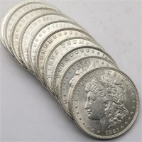 (10) 1921 P Morgan Silver Dollars - BU