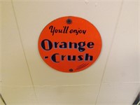 Vintage Orange Crush Porcelain Sign