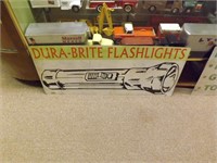 Vintage Dura-Brite Flashlights Metal Sign
