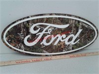 New Ford camo oval metal sign