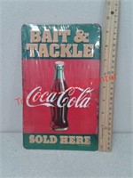 New Coca-Cola Bait and Tackle metal sign