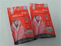 2 new SOL heat sheets emergency blankets