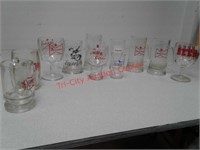 Glass Beer mugs / cups Budweiser, Michelob, Busch,