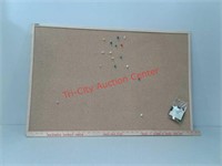Boone cork board with push pins