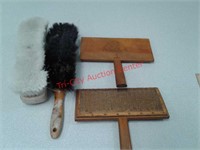 Old Whittemore pattern wool brushes and dusters