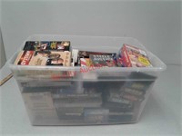 Tote full of VHS tapes War tapes, Pearl Harbor,