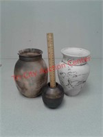 3 Nancy Fairbanks pit fired pottery vases