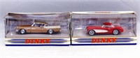 2 Matchbox Dinky Die Cast Cars Corvette Studebaker