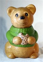 Vintage Hand Painted Bear Eating Cookie Jar