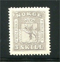 Norway #7 Mint NH.
