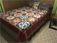 Hollywood Bed Frame - Queen W/Linens & Pillows