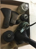Flat-oil cans, ax heads
