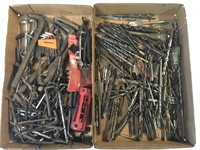 2 flats-allen wrenches, drill bits