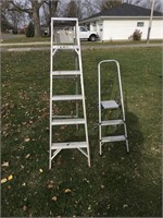 Step Ladders - 6' Aluminum & 2 Small Steps