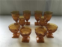 Amber Goblets-Indiana Glass