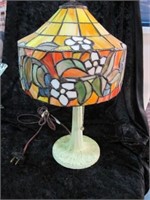 EARLY STAINED GLASS LAMP