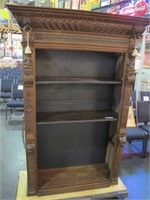 LARGE HEAVY CARVED BOOK CASE