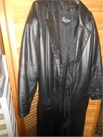 Ladies Small Long Leather Jacket