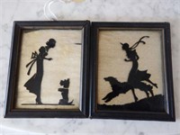 Lot #103 - Pair of framed silhouettes