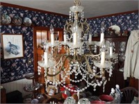 Lot #78 - Vintage style 42” 10 arm chandelier