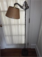 Lot #134 - Wrought iron style floor lamp with