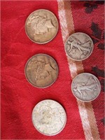 Lot #84 - (5) Early American coins: 1922
