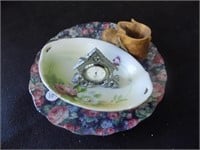 Nippon / Modern Floral Dishes / Clock /Wooden Shoe