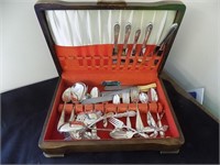 Silverware in Case mostly Rogers 1847