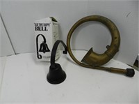 Vintage horn & a shope bell