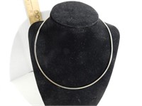 .925 Silver Herringbone choker necklace
