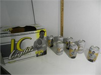 Vintage (9) unopened IC Light Beer; Jerome Betts