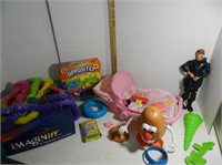 Toy & game selection; includes a Mr. Potato head