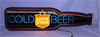 Lone Star Lighted Beer Bottle Sign Working 1982