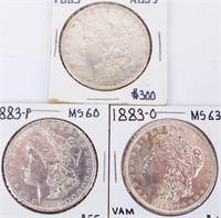 Coin 3 Morgan Silver Dollars High Grade