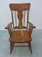 Vintage Pressback Rocking Chair