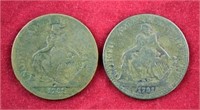 Two 1781 North American Tokens