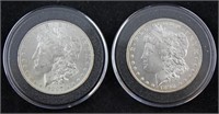 Pair of BU Morgan Silver Dollars, 1887-P, 1898
