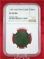 1787 Auctori Plebis Token, NGC VF 35 BN