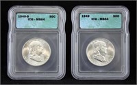 1949 & 1949-S Franklin Half Dollars