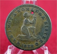 1838  Anti-Slave token, Am I Not a Woman and a Sis