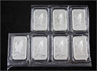 7 One Ounce Silvertown .999 Silver Bars